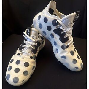 adidas White and Black Polka Dot Sneakers
